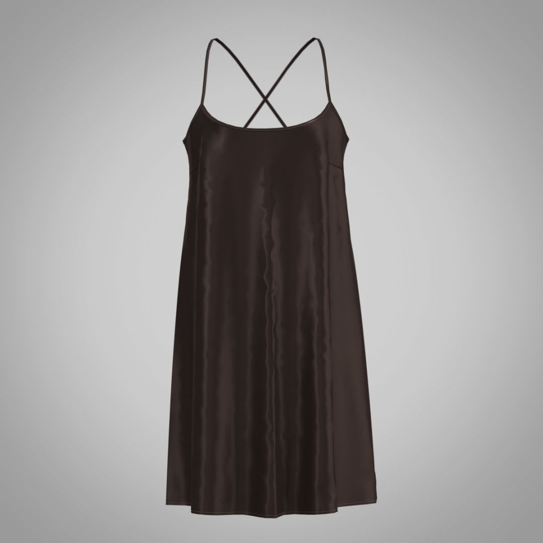 Платье-комбинация из шелка 2059.43.4 ARDI шоколадный