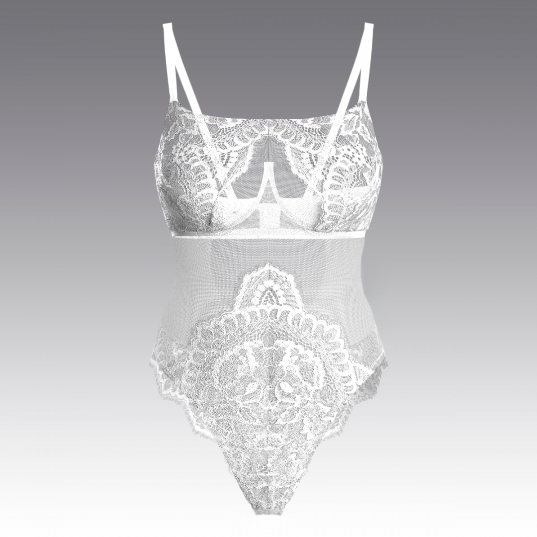 Боди с кружевом 4045.36 ARDI белый