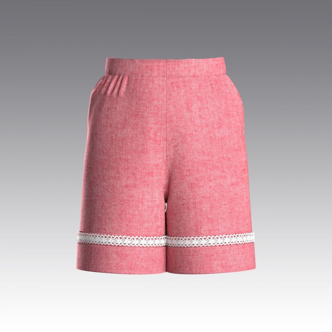 Шорты из вареного хлопка 4055.55 ARDI гранатовый