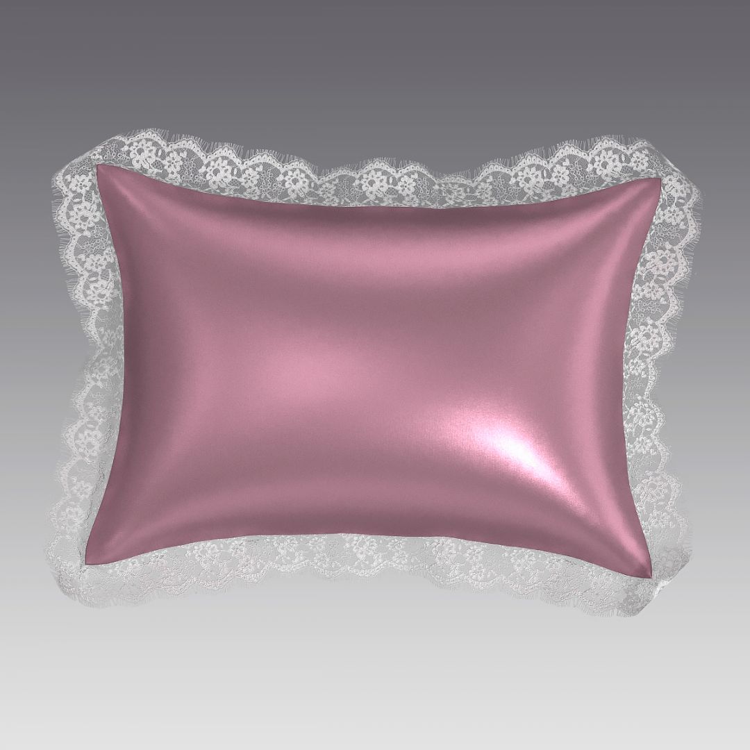 Комплект наволочек из шелка с кружевом 2шт. 5007.05 ARDI пион