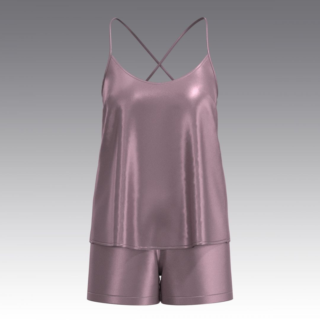 Шелковый комплект топ и шорты 2059.40.56.7 ARDI пион