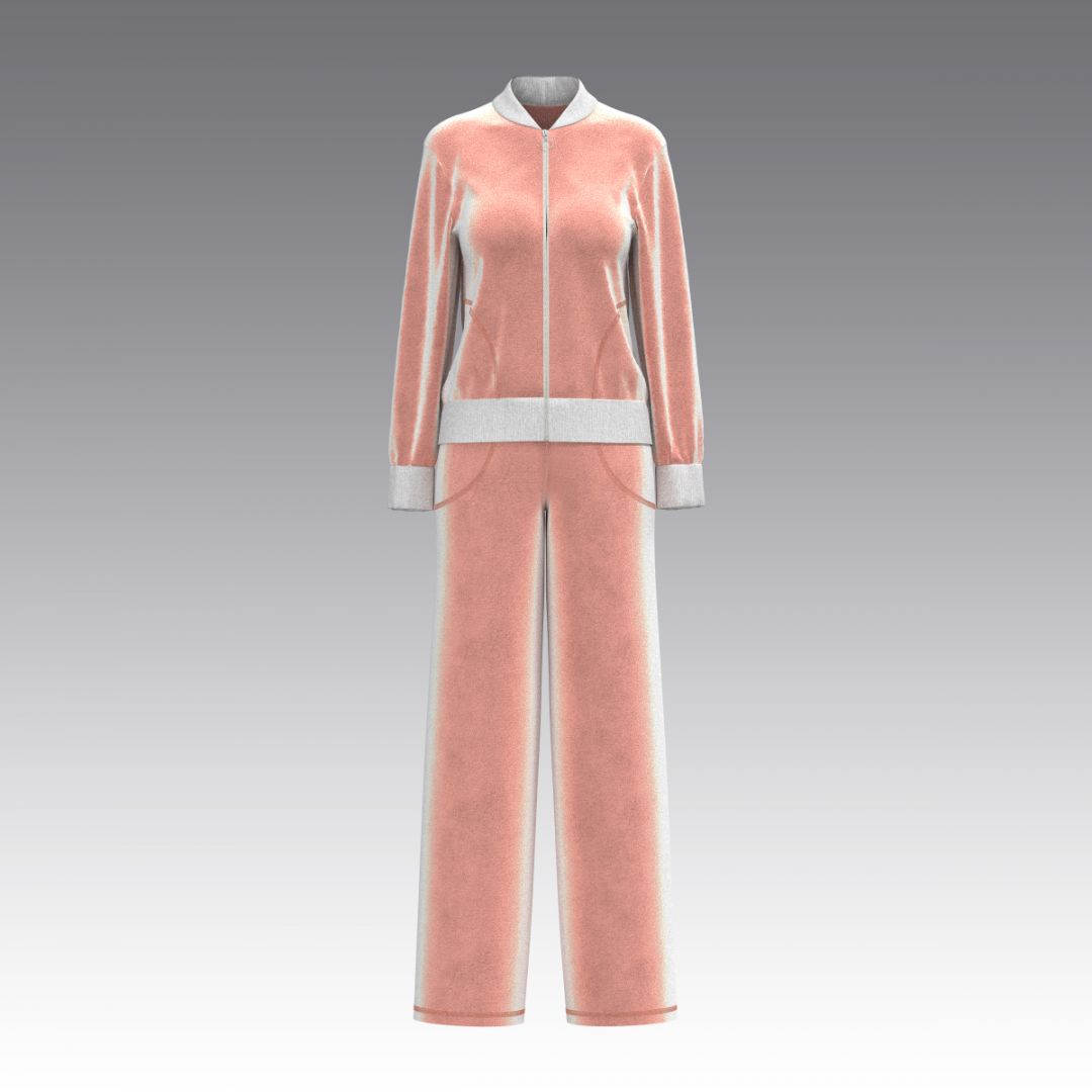 Костюм из бархата Peach Fuzz 2992.45.58 ARDI персиковый