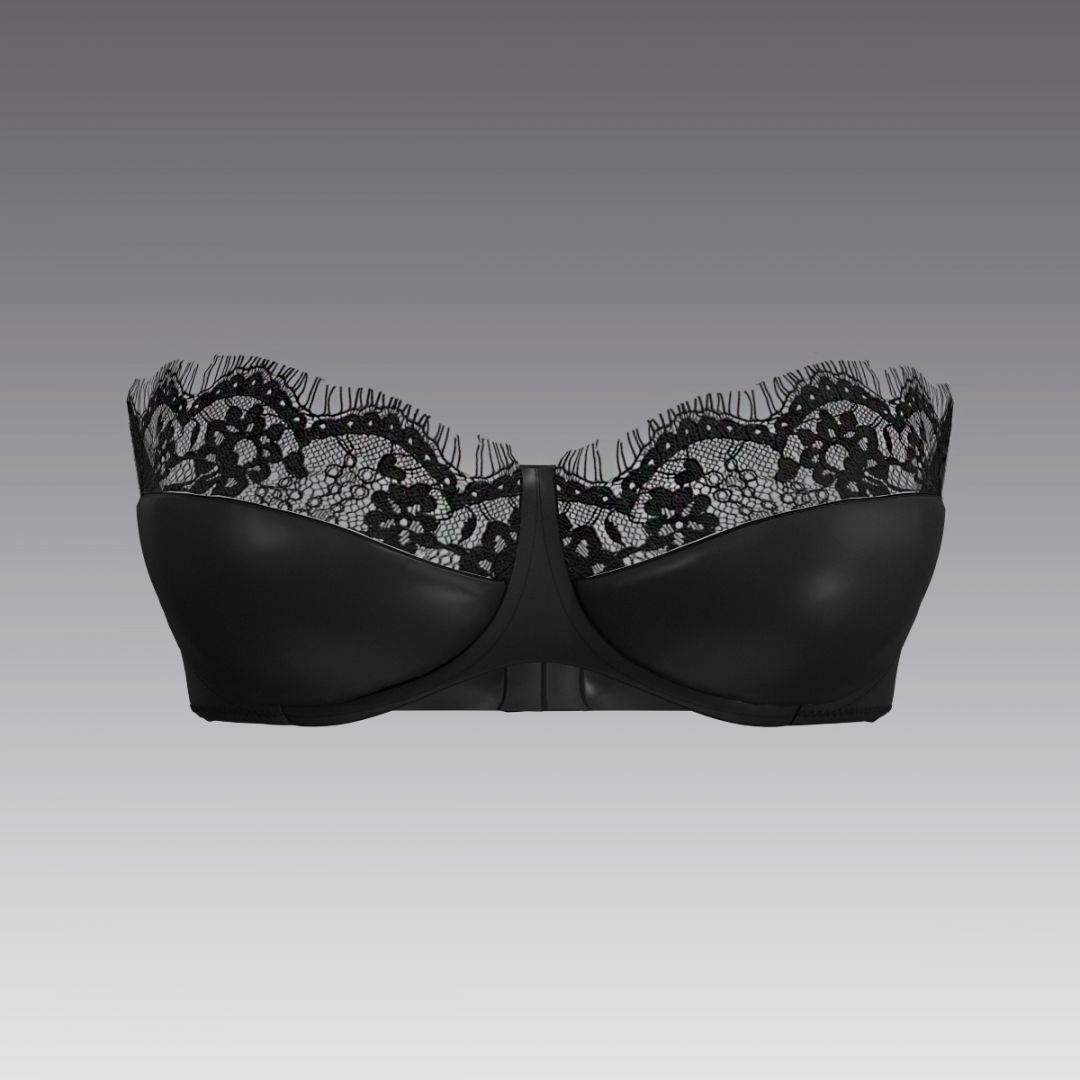 Бюстгальтер-балконет из шелка и кружева 2939.18 ARDI черный
