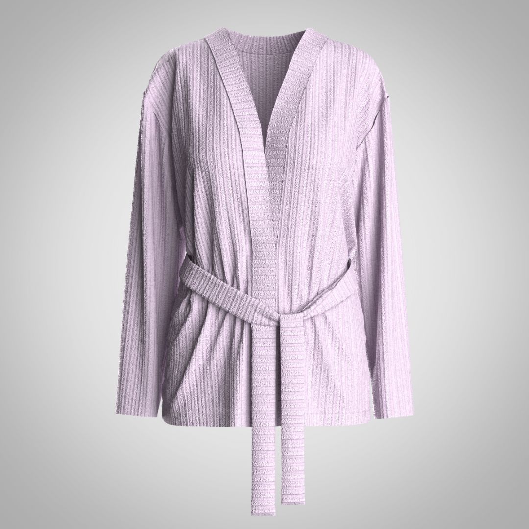 Кардиган из трикотажа в рубчик 2938.45 ARDI сиреневый