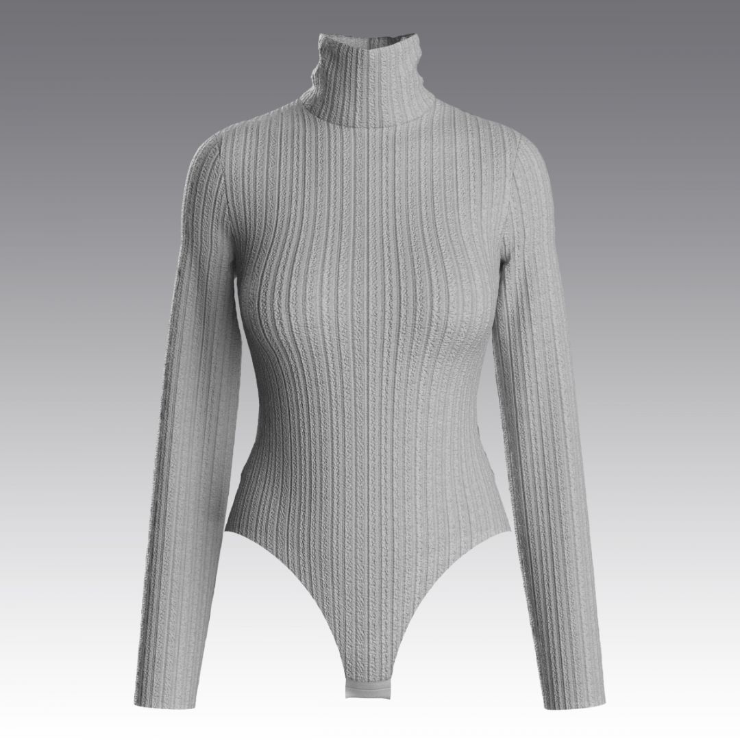 Боди из трикотажа в рубчик 2915.38 ARDI серый