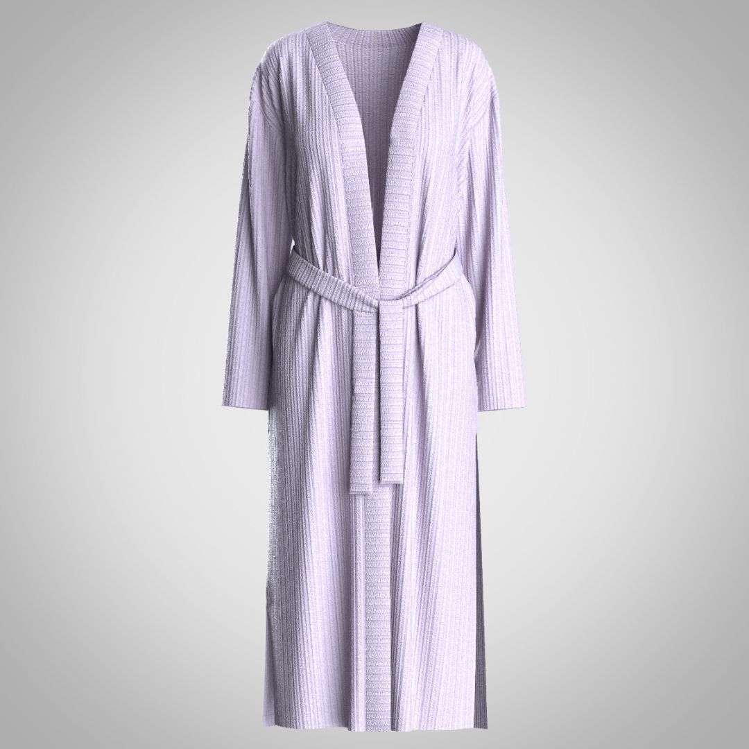 Кардиган из трикотажа в рубчик удлиненный 2938.47 ARDI сиреневый