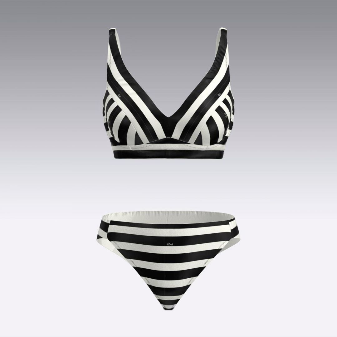 Купальник раздельный в полоску 3034.13.28 ARDI черный