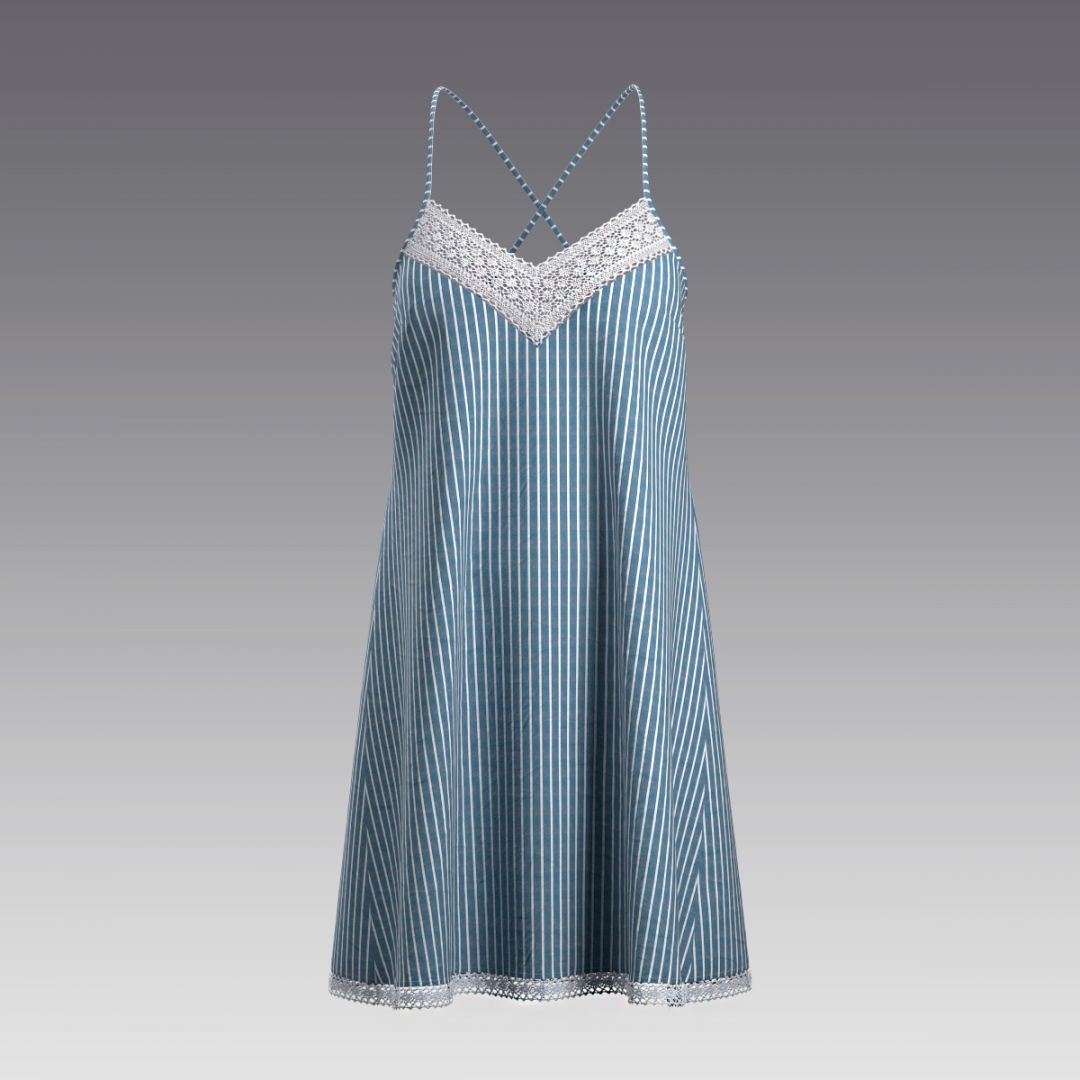 Ночная сорочка из вареного хлопка 2982.43 ARDI синий