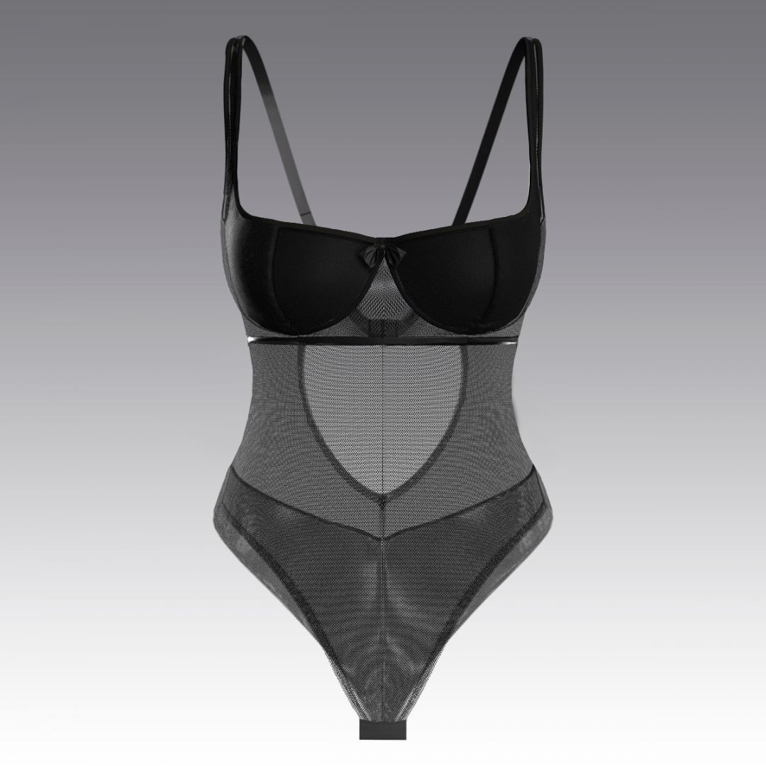 Базовое боди из сетки, черный 4007.33 ARDI черный