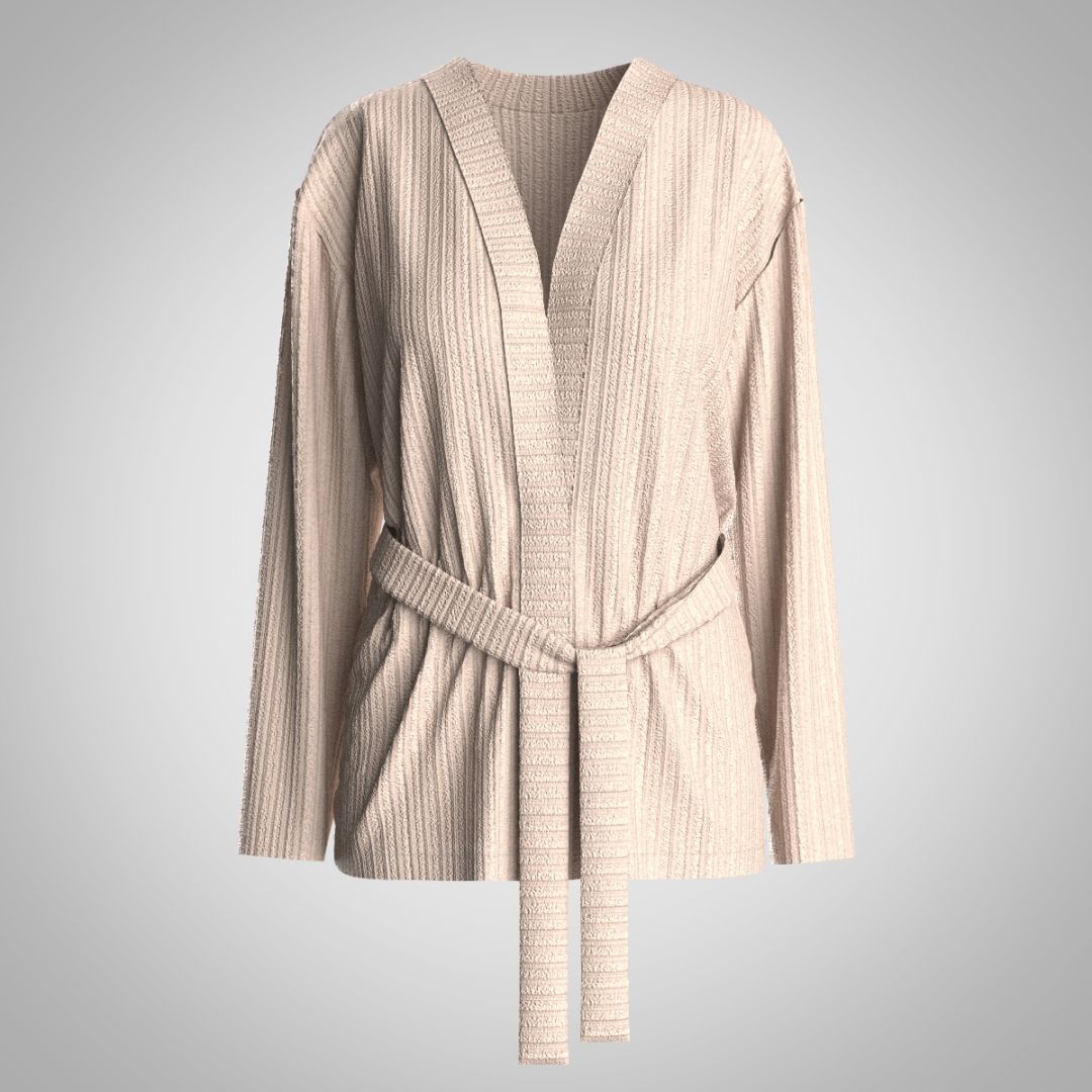 Кардиган из трикотажа в рубчик 2896.45 ARDI бежевый