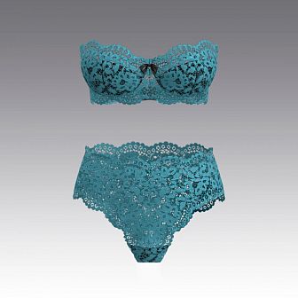 Комплект из кружева 2986.18.21 ARDI серо-голубой