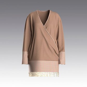 Туника с запахом из бамбука 4091.54 ARDI бежевый