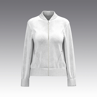 Бомбер из бархата 2976.45 ARDI белый