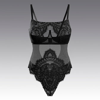 Боди с кружевом 4044.36 ARDI черный