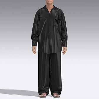 Пижама мужская из шелка 7005.92  черный