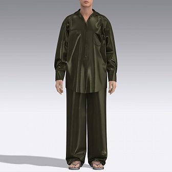 Пижама мужская из шелка 7004.92 ARDI хаки