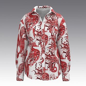 Рубашка Corals из хлопка 3030.54  красный