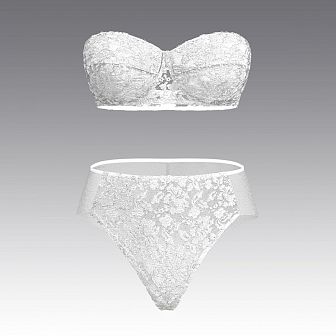 Комплект с балконетом из кружева 2964.18.21 ARDI белый