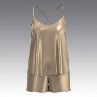 Шелковый комплект топ и шорты 2059.40.56.8 ARDI янтарь