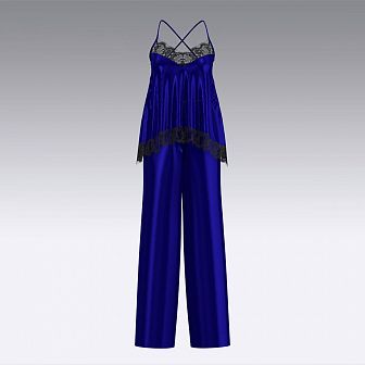 Пижама из шелка и кружева 2941.52 ARDI синий