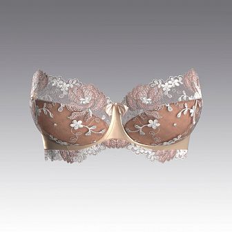 Балконет из атласа и кружева 4107.18 ARDI тауп