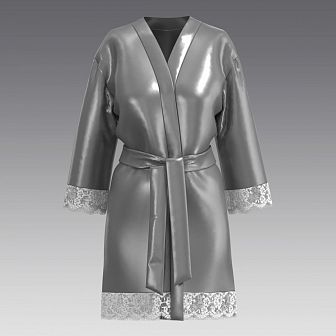 Халат из шелка и кружева 5006.48 ARDI серый