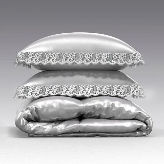 Комплект белья из шелка с кружевом 5006.01 ARDI серый