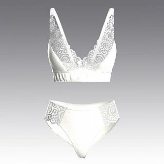 Комплект из хлопка с кружевом 2711.14.23 ARDI белый