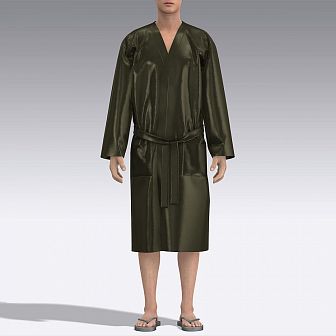 Халат мужской из шелка 7004.98 ARDI хаки