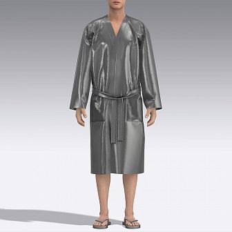 Халат мужской из шелка 7006.98 ARDI серый