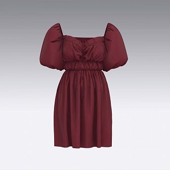Платье из хлопка с объемными рукавами 2928.47 ARDI вишневый