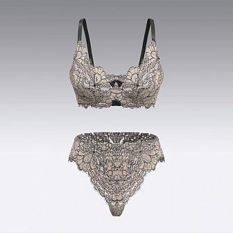 Комплект из кружева Шантильи 2936.16.21 ARDI бежевый