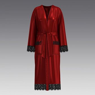 Халат из шелка и кружева 2942.49 ARDI рубиновый