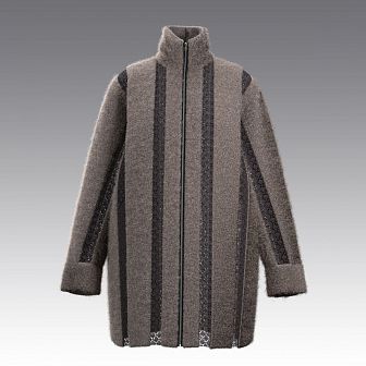 Крафтовая шуба из шерстяного меха и кроше 4029.54 ARDI шоколадный