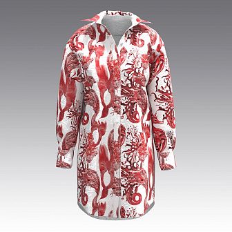 Платье-рубашка Corals из хлопка 3030.49 ARDI красный