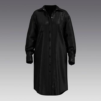 Платье-рубашка из шелка 2059.55.3  черный