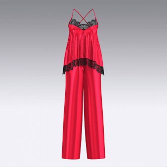 Пижама из шелка и кружева 2944.52 ARDI красный