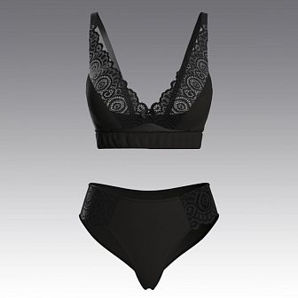 Комплект из хлопка с кружевом 4024.14.23 ARDI черный