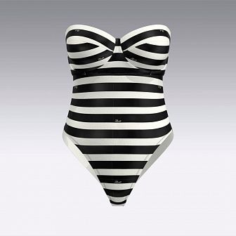 Слитный купальник в полоску 3034.75 ARDI черный