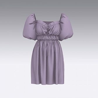 Платье из хлопка с объемными рукавами 2931.47 ARDI лавандовый