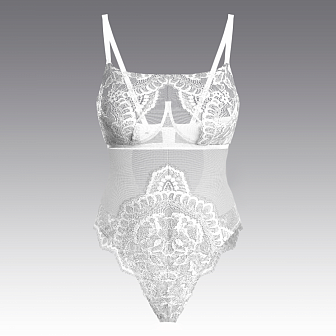 Боди с кружевом 4045.36 ARDI белый