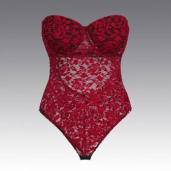 Боди-балконет из кружева 2994.36 ARDI красный